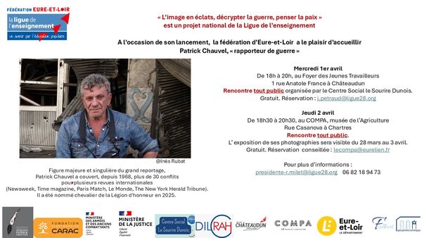 Patrick Chauvel, "rapporteur de guerre" en Eure-et-Loir